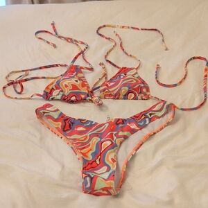 4 piece SHEIN Multicolor Swirl Bikini